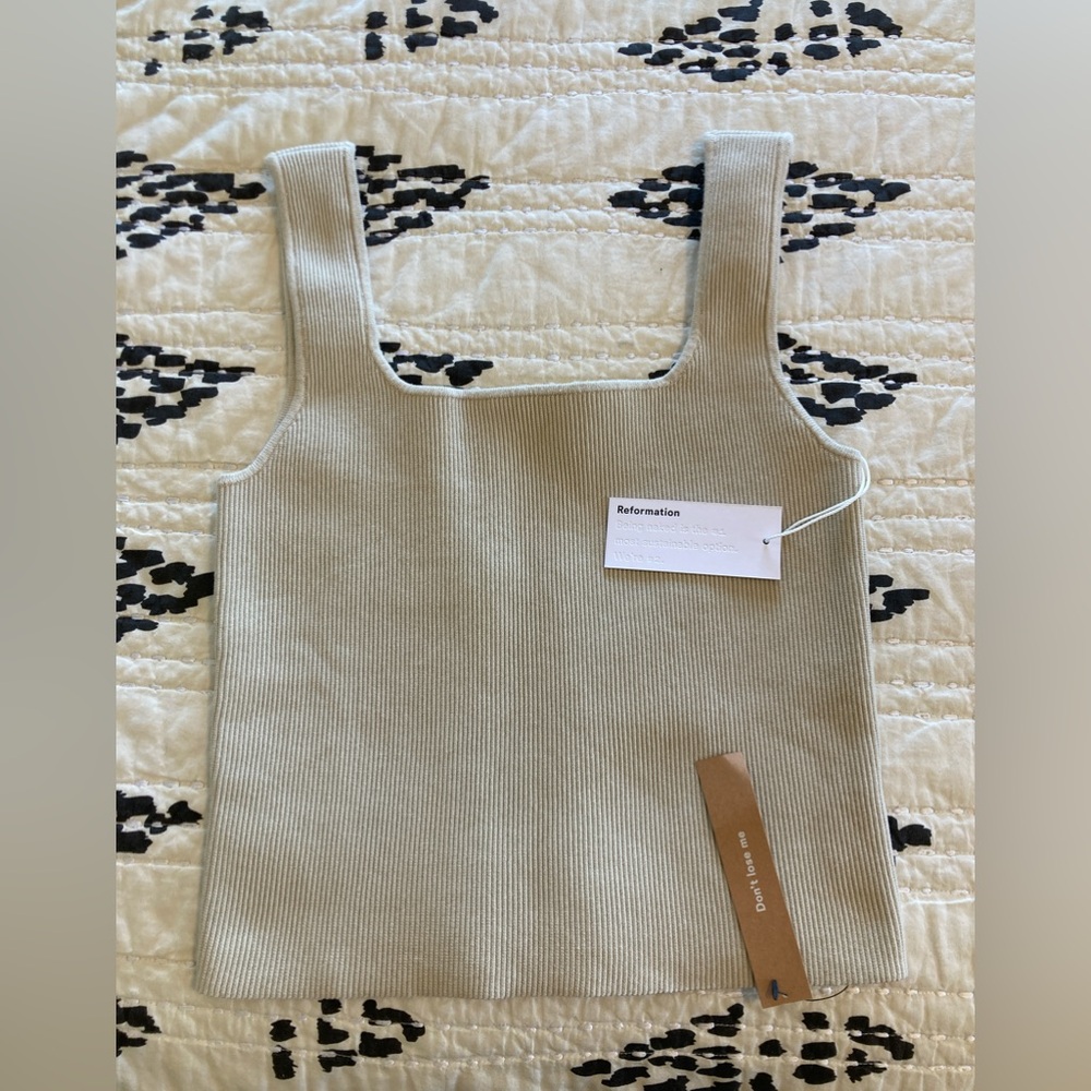 Reformation Julia ribbed sweater top